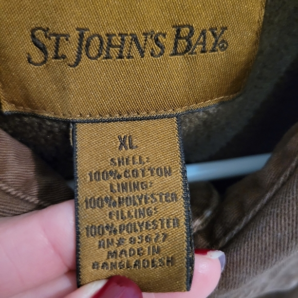 St. John's Bay Heavyweight button front Men Brown Shirt Jacket size XL - Picture 6 of 6